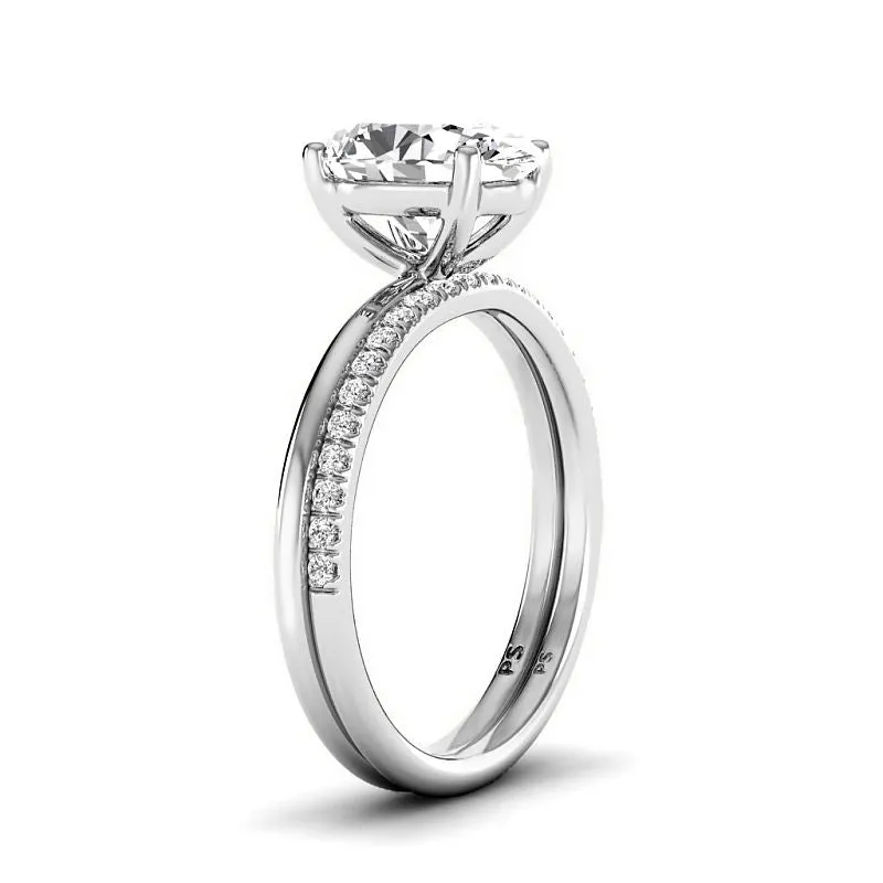 0.65-3.15 CT Round & Oval Cut Lab Grown Diamonds - Bridal Set