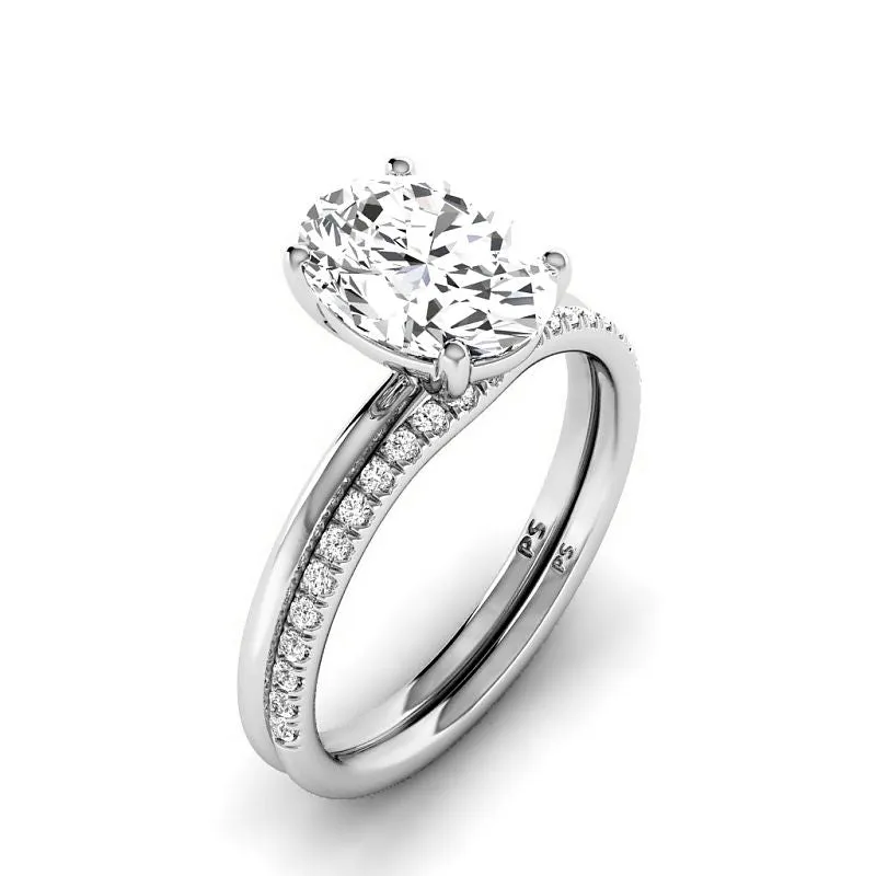0.65-3.15 CT Round & Oval Cut Lab Grown Diamonds - Bridal Set