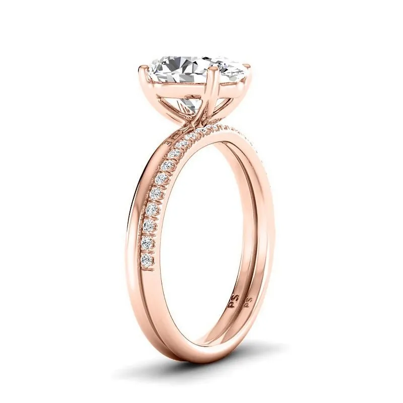 0.65-3.15 CT Round & Oval Cut Lab Grown Diamonds - Bridal Set