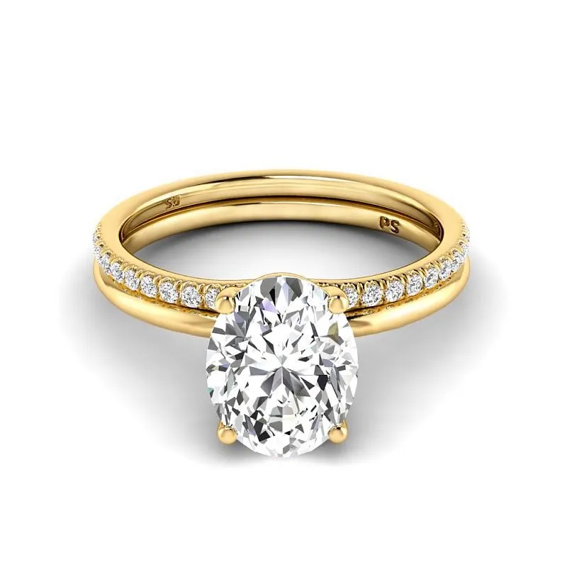 0.65-3.15 CT Round & Oval Cut Lab Grown Diamonds - Bridal Set