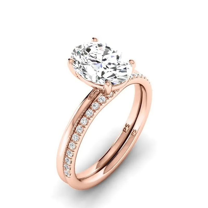 0.65-3.15 CT Round & Oval Cut Lab Grown Diamonds - Bridal Set