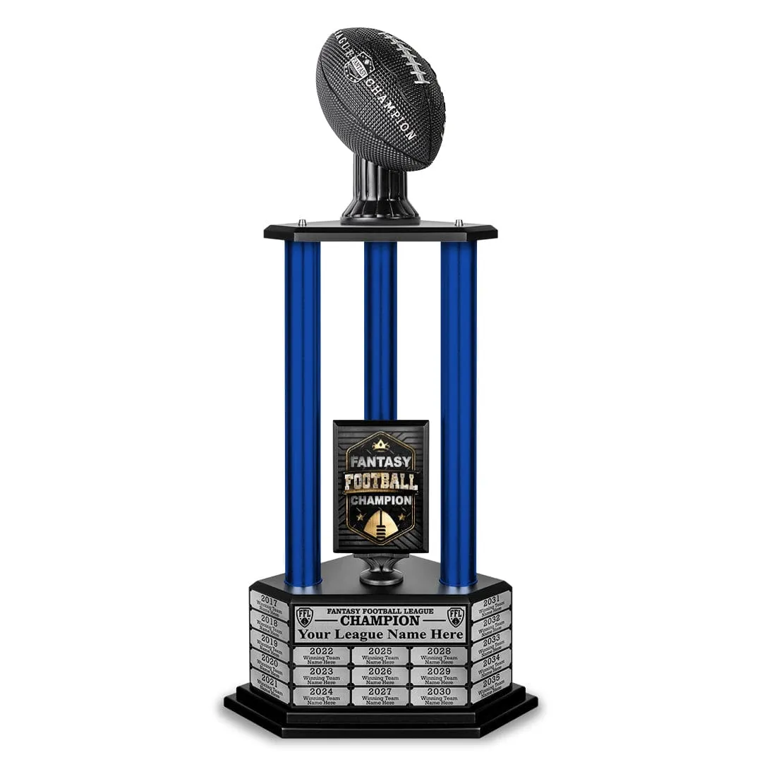 26"-56" Perpetual Fantasy Football Trophy - Black Football