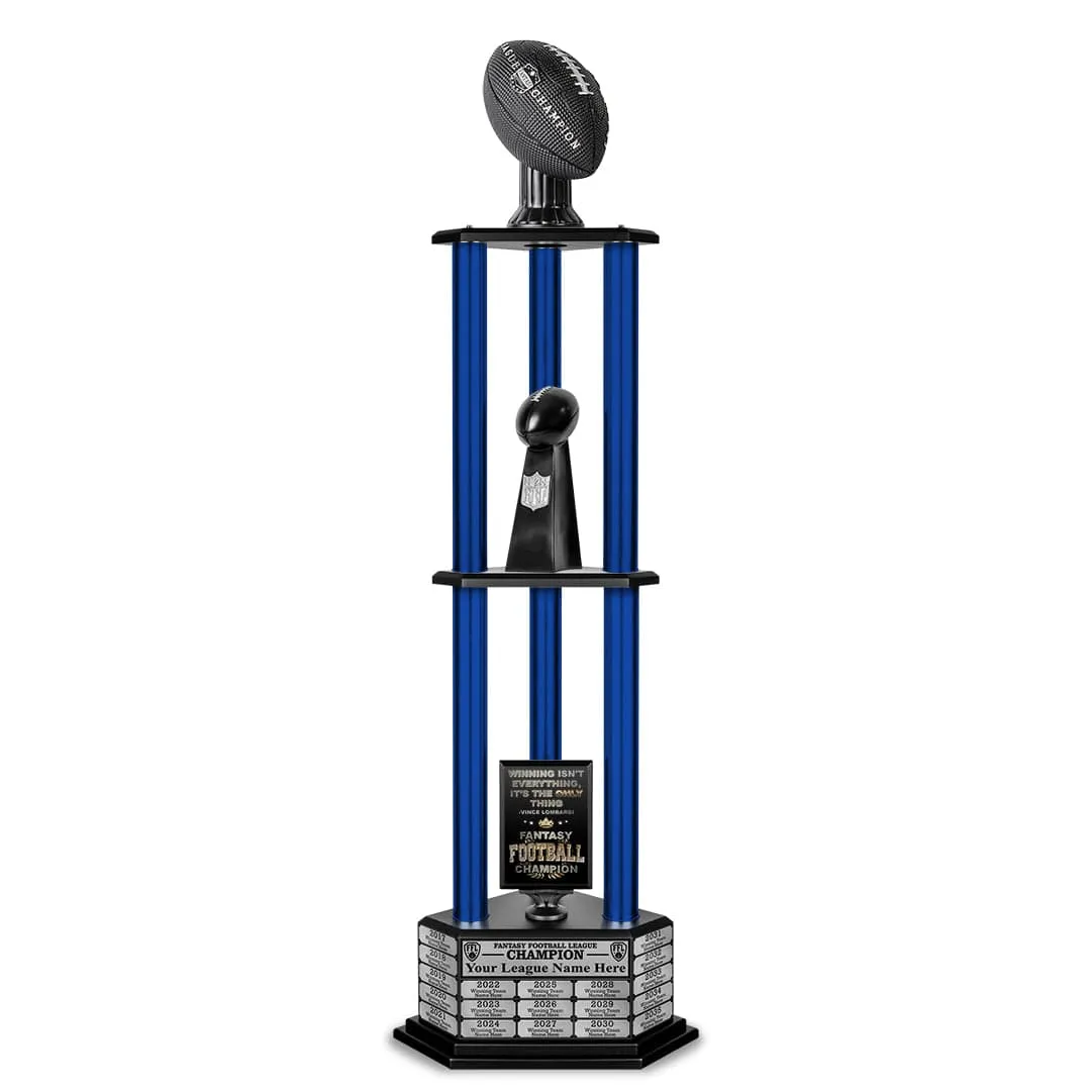 26"-56" Perpetual Fantasy Football Trophy - Black Football