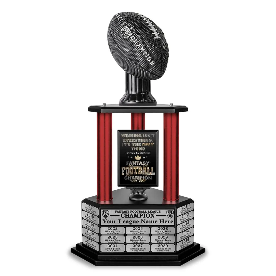 26"-56" Perpetual Fantasy Football Trophy - Black Football
