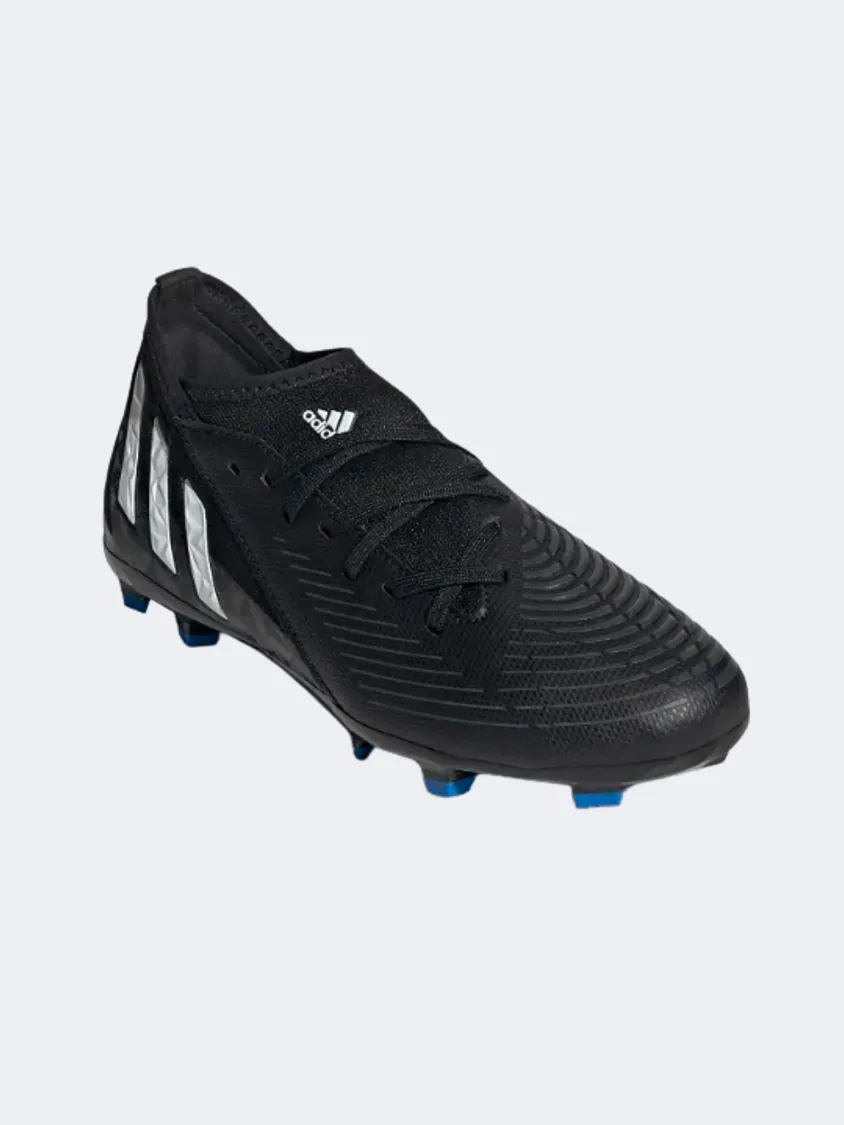 Adidas Predator Edge.3 Firm Kids-Boys Football Shoes Black/White