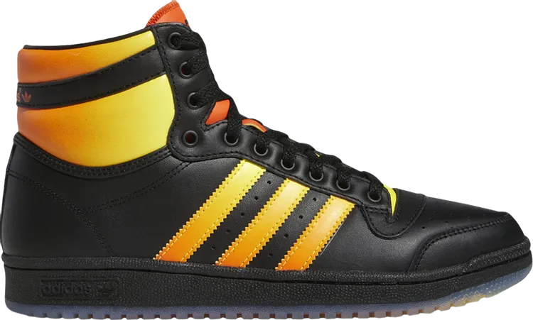 Adidas Top Ten High 'Black Beam Yellow Gradient' Sneakers, black