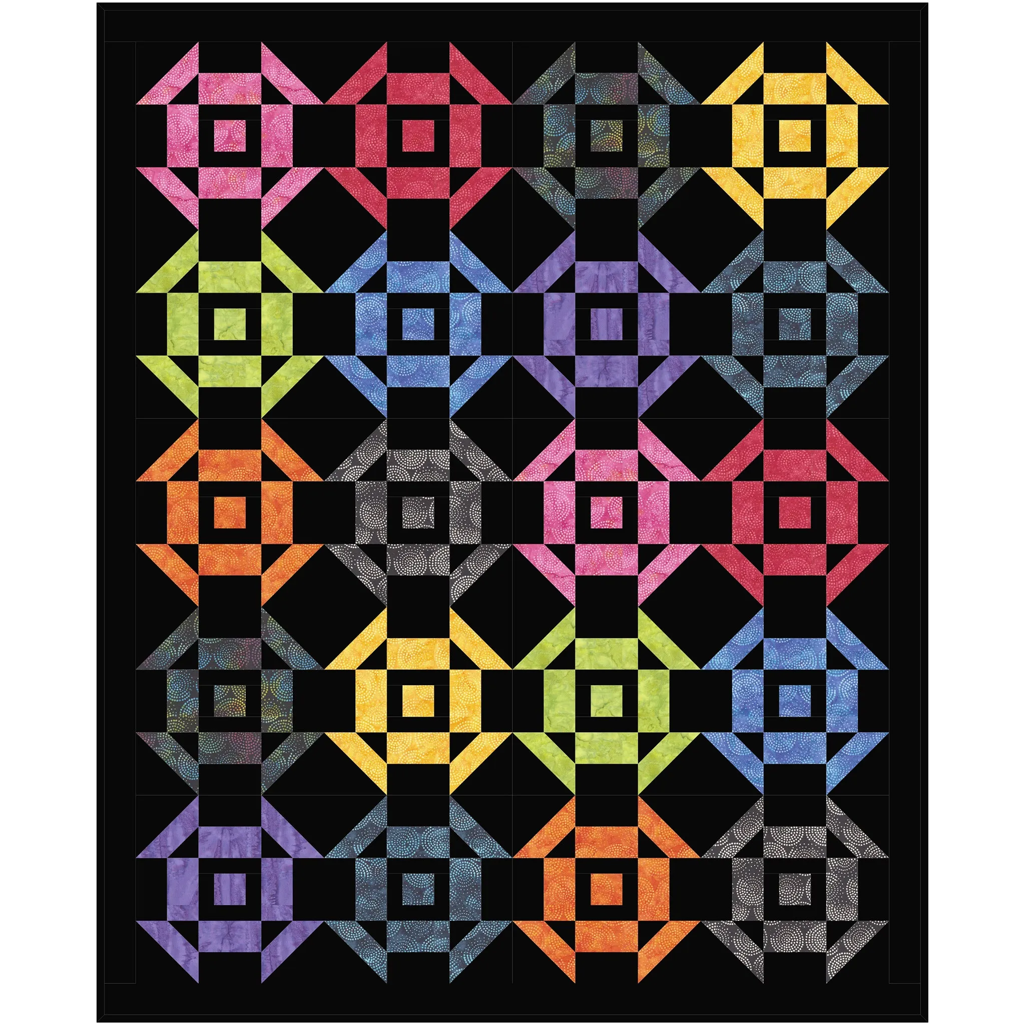 Amish Echo Churn Quilt NH-2429e - Downloadable Pattern