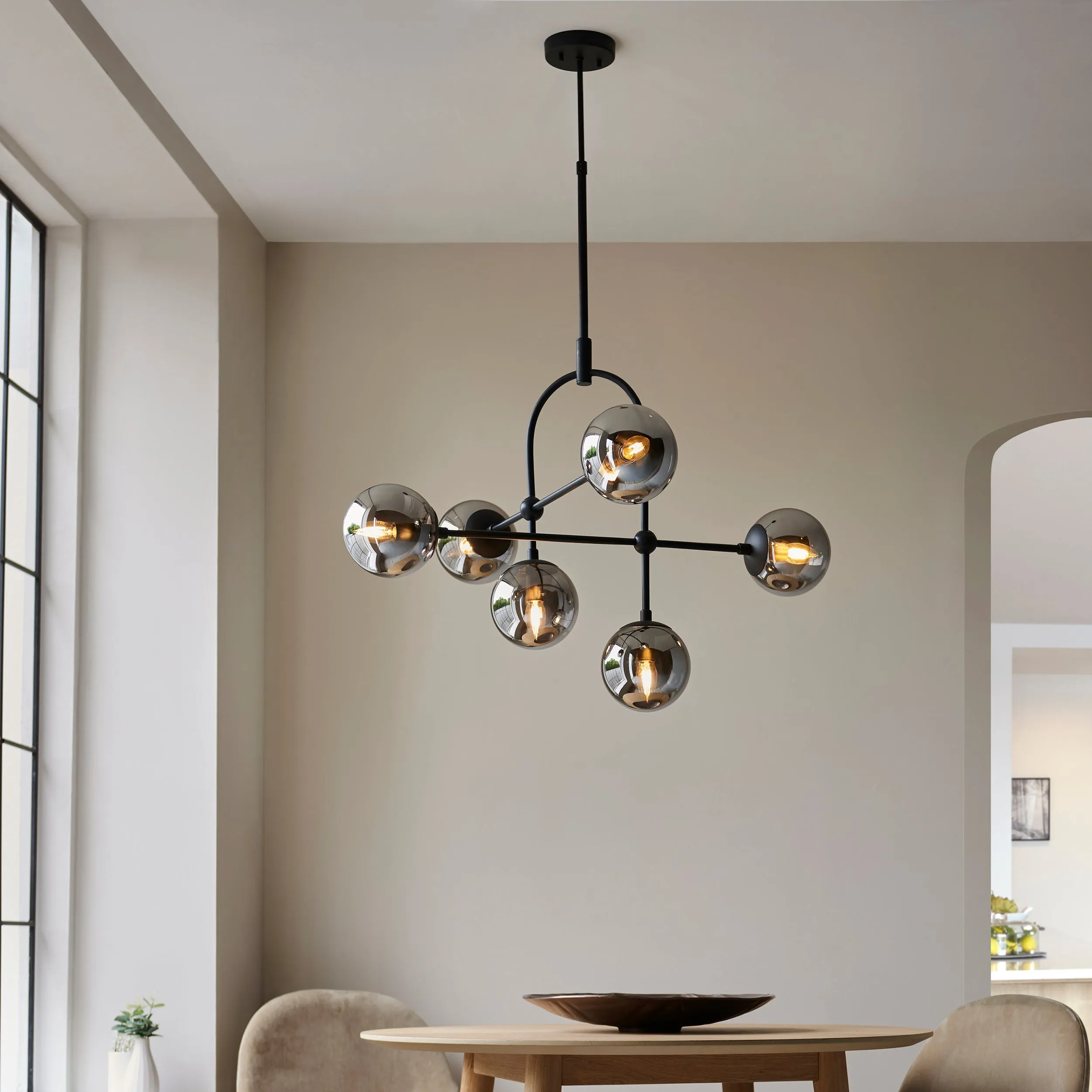 Amos Penthouse Pendant Chandelier Black