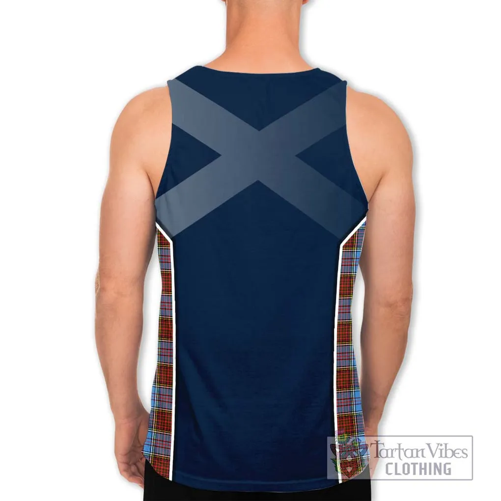 Anderson Modern Tartan Men's Tank Top with Family Crest and Lion Rampant Vibes Sport Style