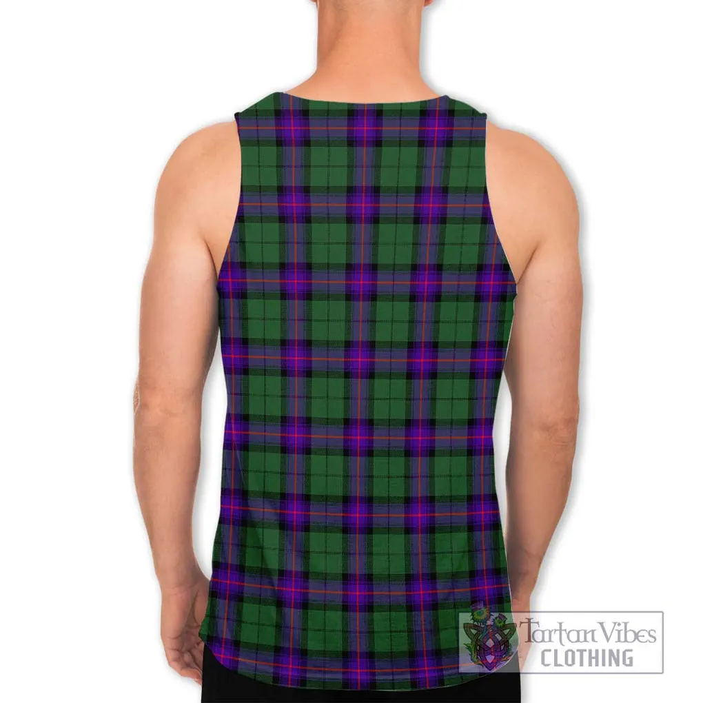 Armstrong Modern Tartan Men's Tank Top with Family Crest DNA In Me Style