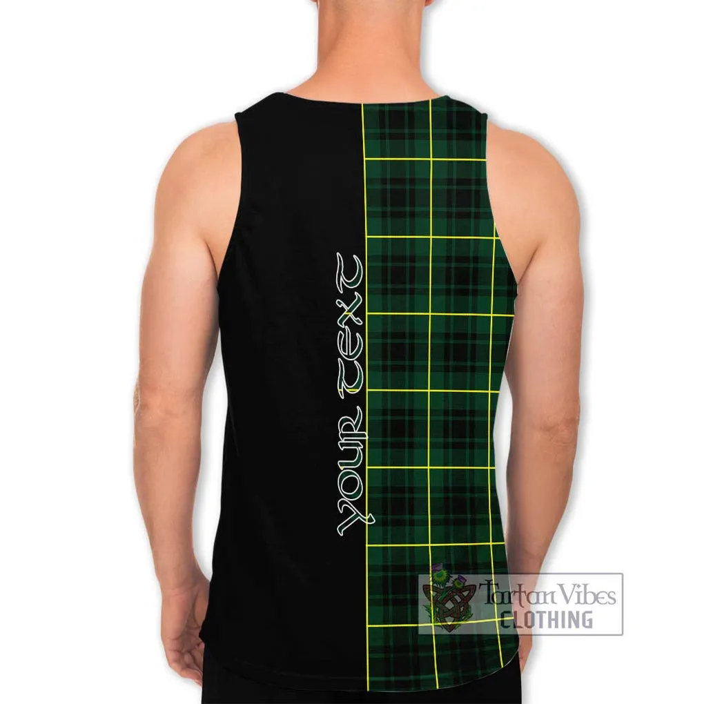 Arthur Modern Tartan Men's Tank Top with Family Crest and Half Of Me Style