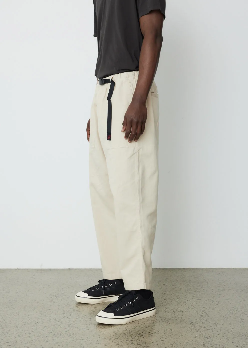 Back Satin Tuck Tapered Pants