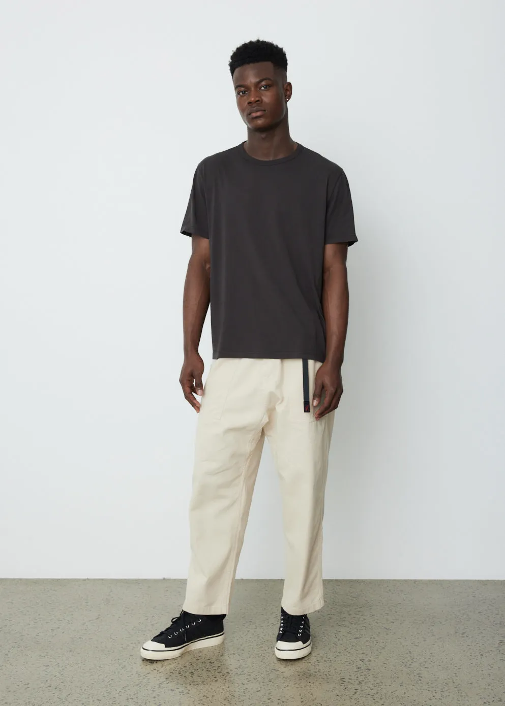 Back Satin Tuck Tapered Pants