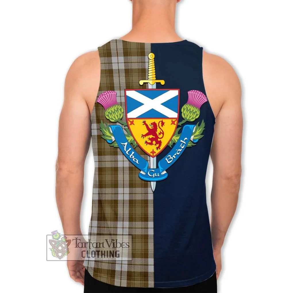 Baillie Dress Tartan Men's Tank Top Alba with Scottish Lion Royal Arm Half Style