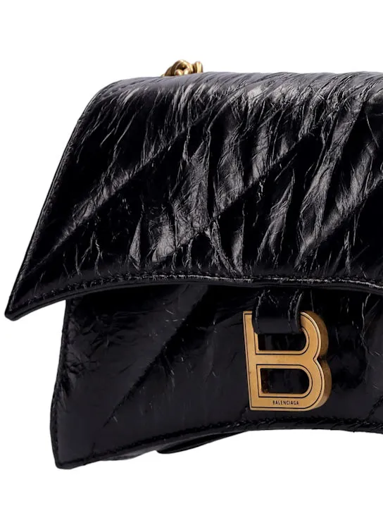 Balenciaga   Crush quilted leather chain wallet 
