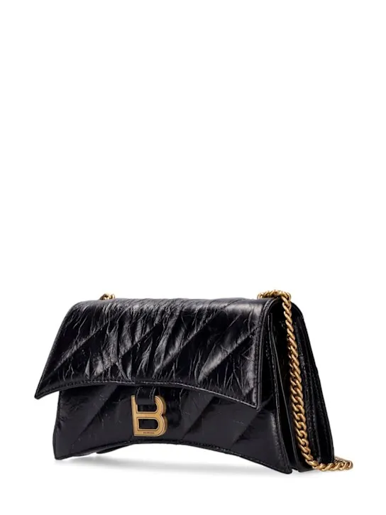 Balenciaga   Crush quilted leather chain wallet 