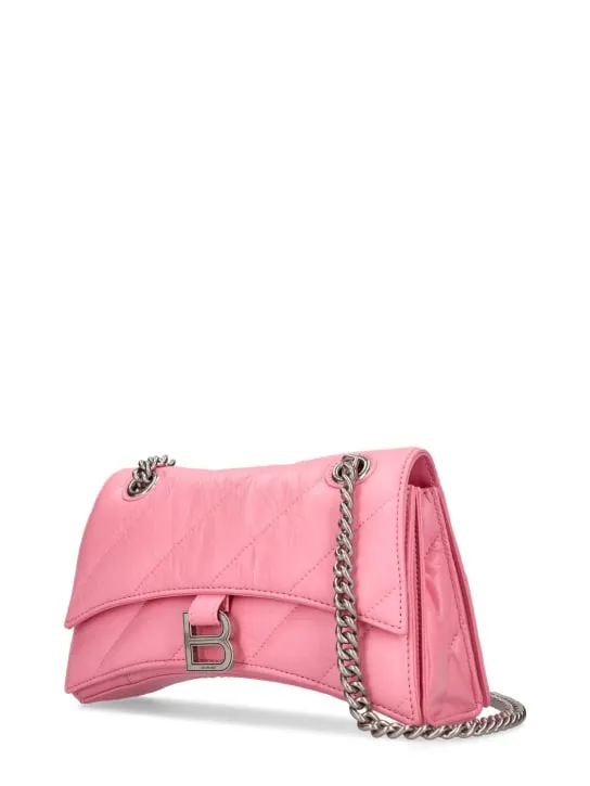 Balenciaga   Small Crush chain quilted leather bag 