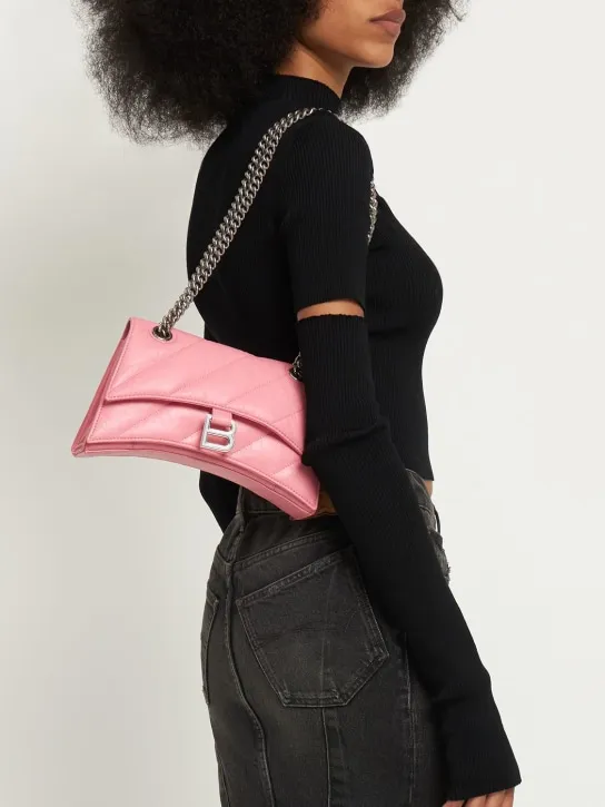 Balenciaga   Small Crush chain quilted leather bag 