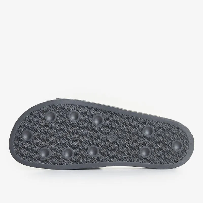 Barbour Tartan Mens Beach Slider - Black