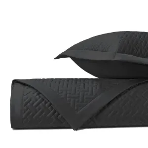 Basketweave Quilted Black by Home Treasures