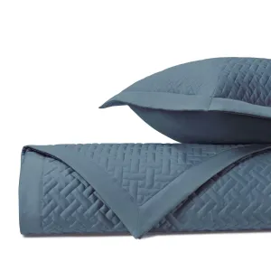Basketweave Quilted Slate Blue by Home Treasures