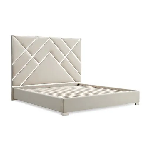 Bedzy Luxe Matrix Queen Bed Frame Beige