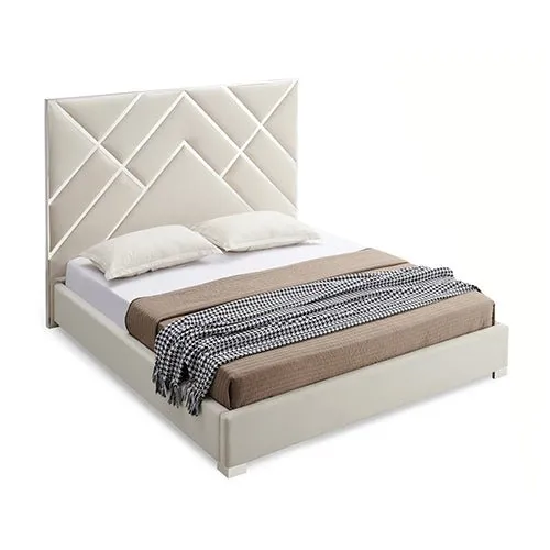 Bedzy Luxe Matrix Queen Bed Frame Beige