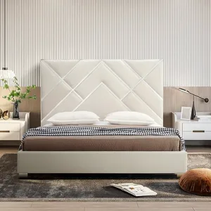 Bedzy Luxe Matrix Queen Bed Frame Beige