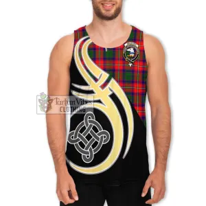Belsches Tartan Men's Tank Top with Family Crest and Celtic Symbol Style