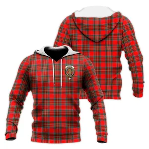 Binning Tartan Knitted Hoodie with Family Crest