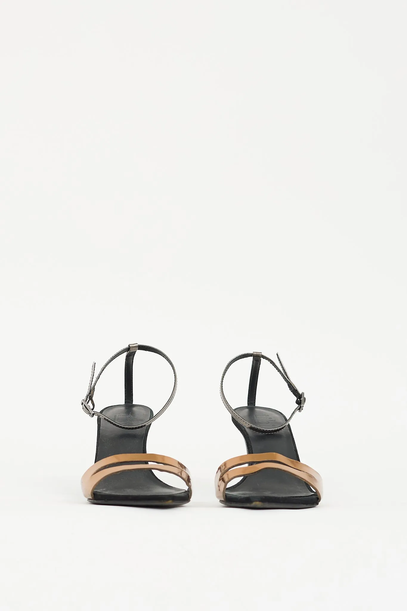 Black & Gold Leather Sandal