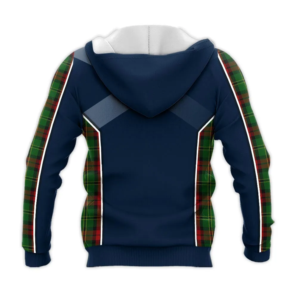 Blackstock Hunting Tartan Knitted Hoodie with Family Crest and Scottish Thistle Vibes Sport Style