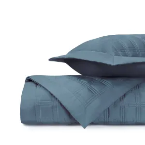 Block Quilted Slate Blue by Home Treasures