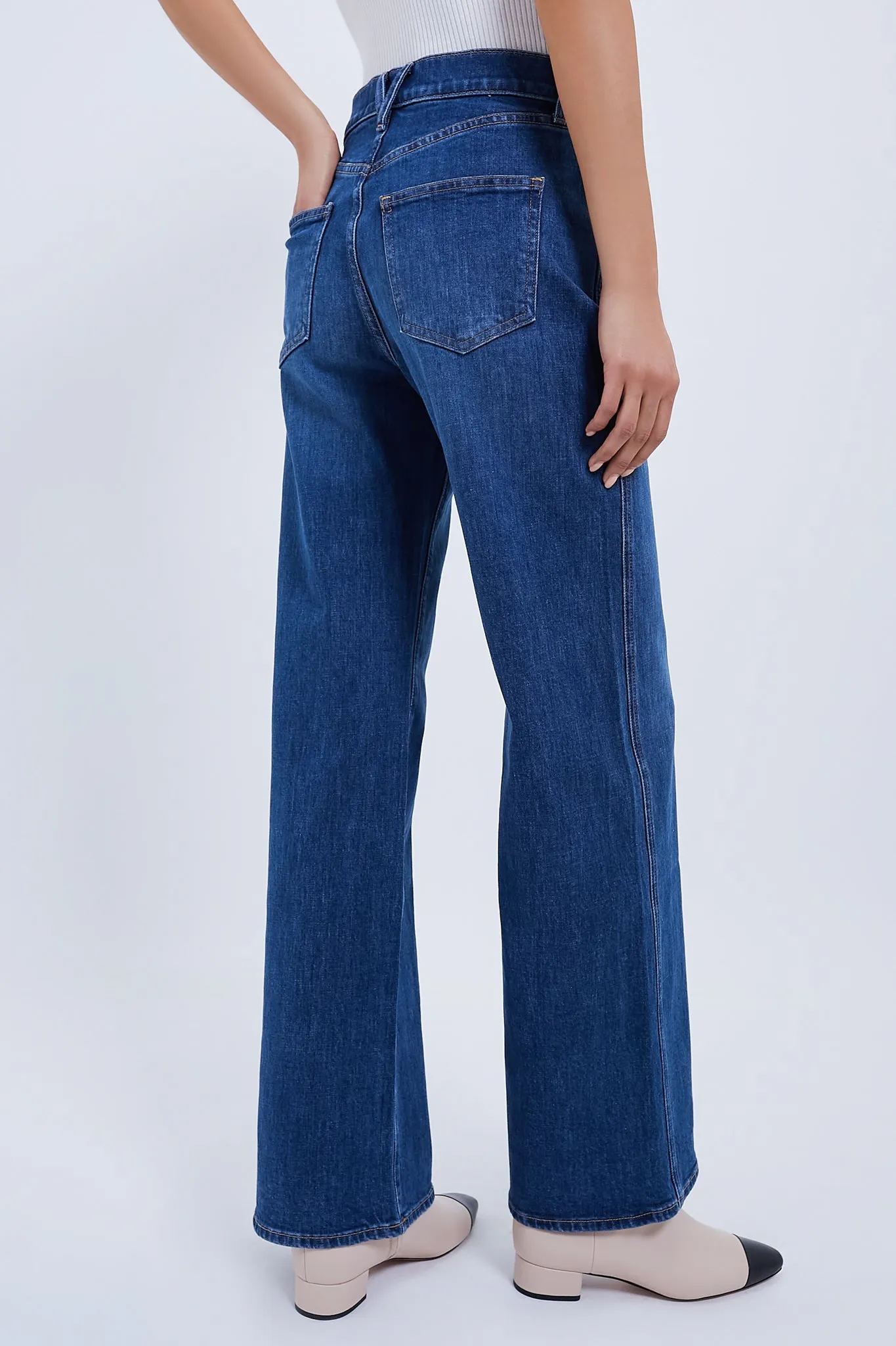 Bright Blue Taylor High Rise Wide Leg