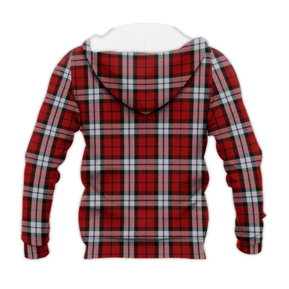 Brodie Dress Tartan Knitted Hoodie with Family Crest
