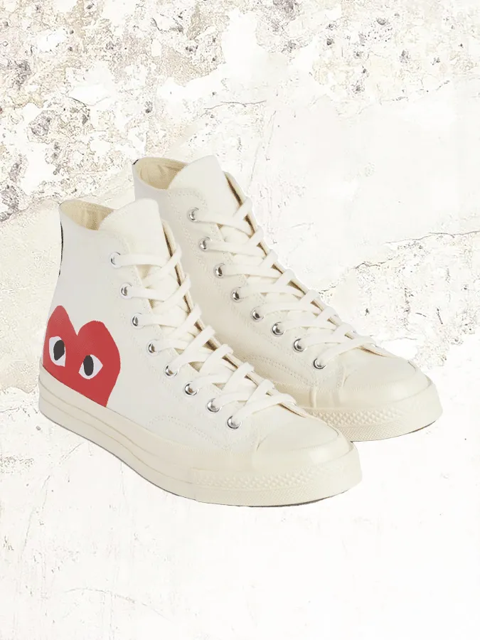 Comme Des Garçons PLAY CONVERSE Red Heart Chuck Taylor All Star ’70 High Sneakers