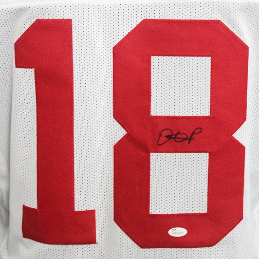 Dante Pettis Autographed Football Pro Style Jersey White (JSA)