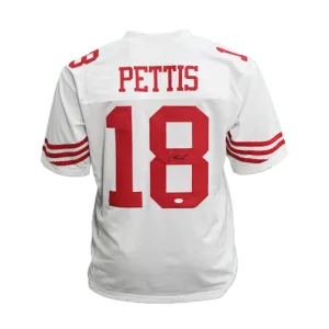 Dante Pettis Autographed Football Pro Style Jersey White (JSA)