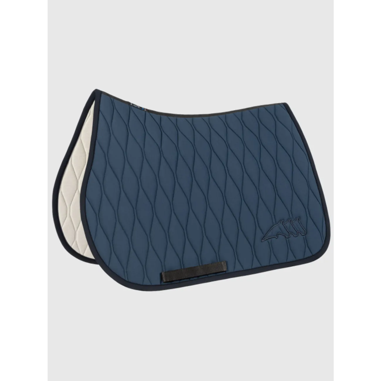 DRESSAGE SADDLE PAD TECH QUILTED WITH EMBROIDERED LOGO COLOR BLUE 