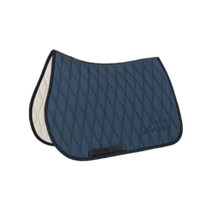 DRESSAGE SADDLE PAD TECH QUILTED WITH EMBROIDERED LOGO COLOR BLUE 