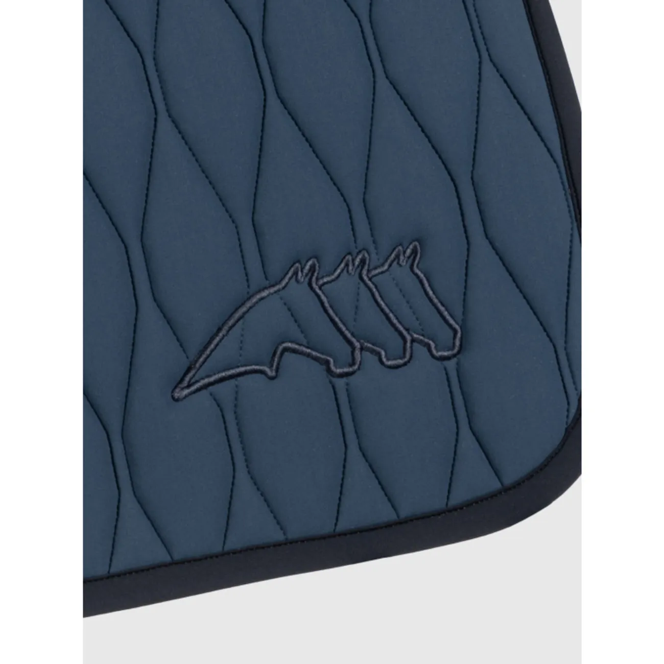 DRESSAGE SADDLE PAD TECH QUILTED WITH EMBROIDERED LOGO COLOR BLUE 