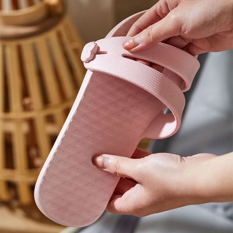 Folding Travel Slippers Hotel House Shoes Removable Non-slip Bathroom Slippers Summer Unisex Slides