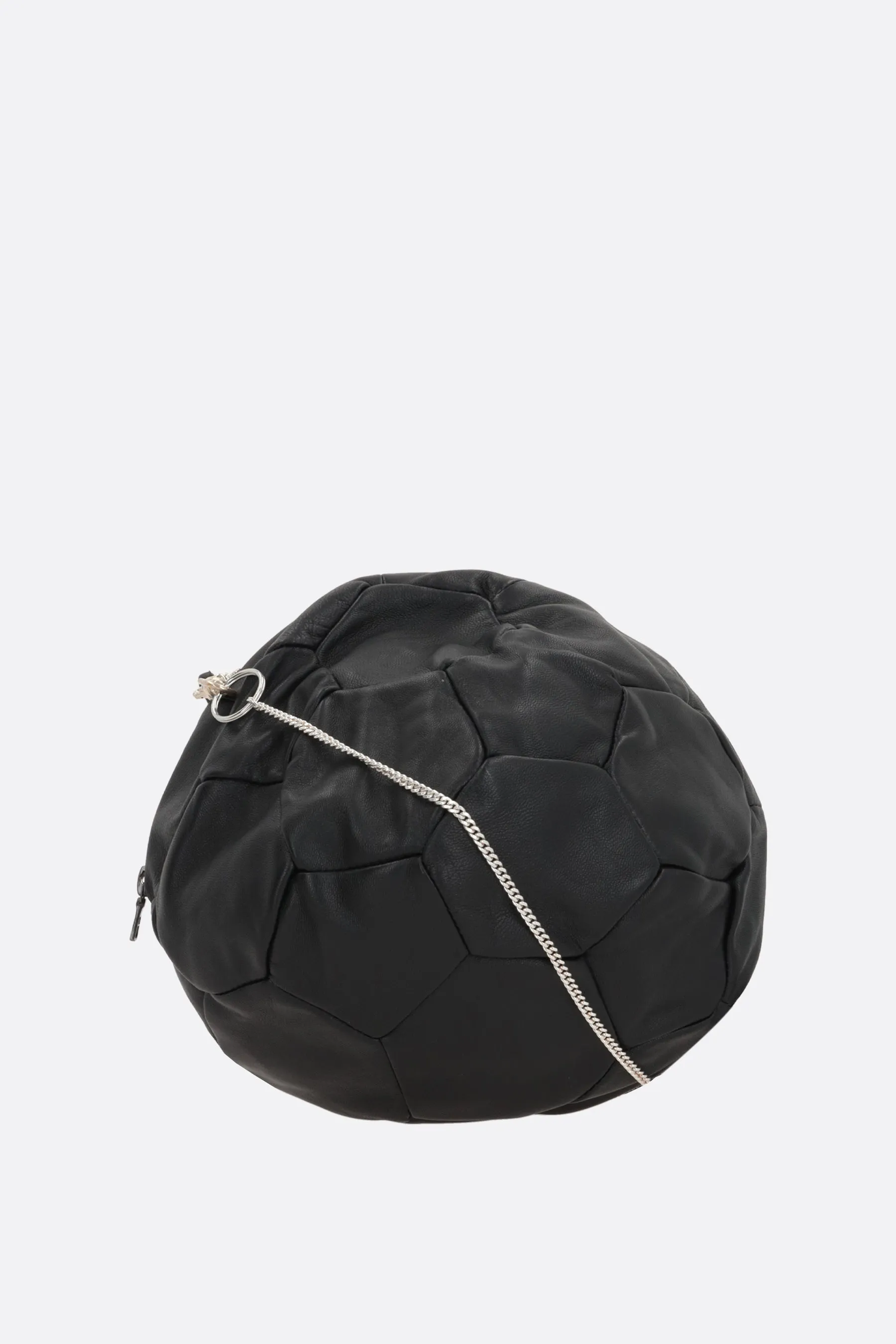 Football quilted leather shoulder bag
