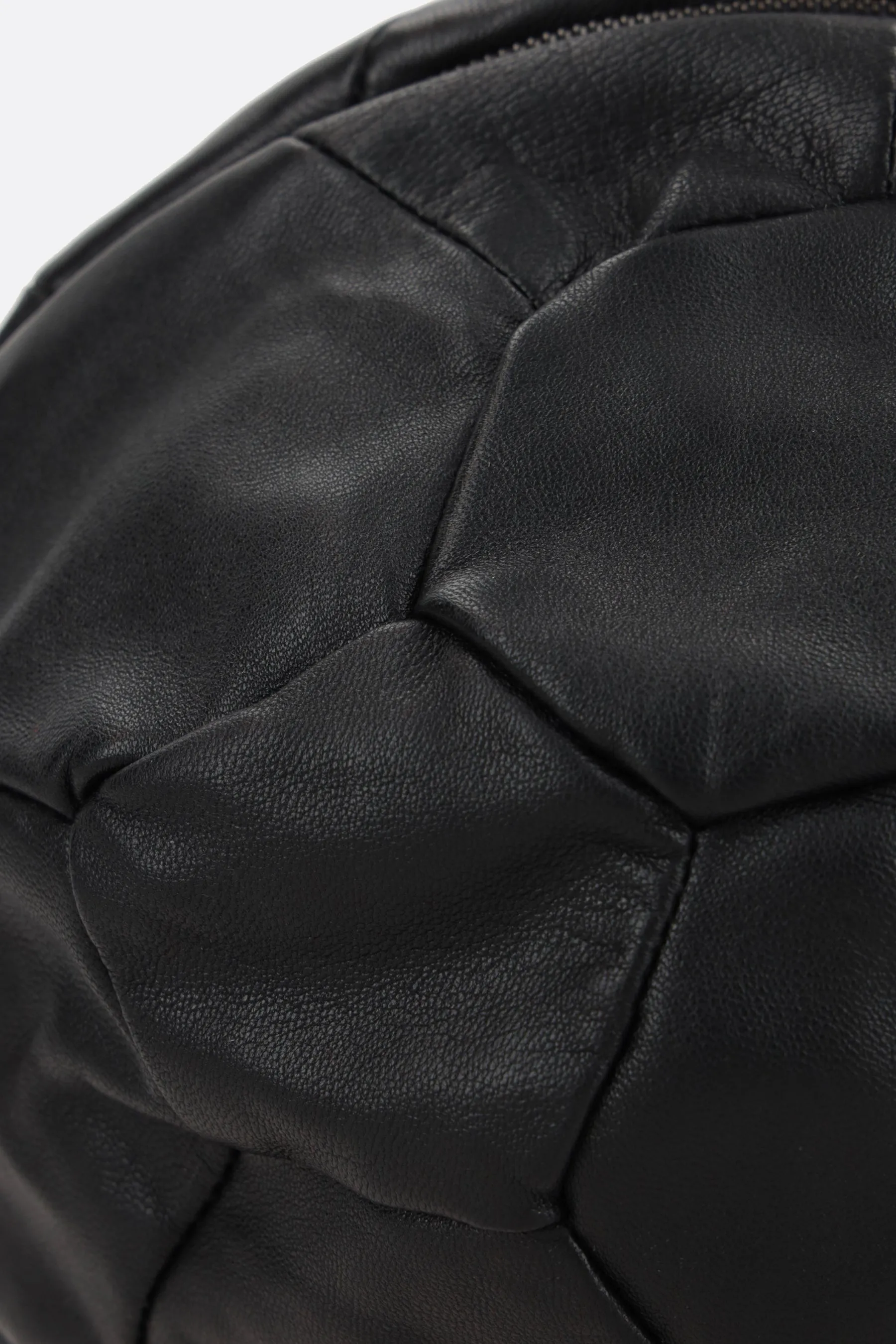 Football quilted leather shoulder bag