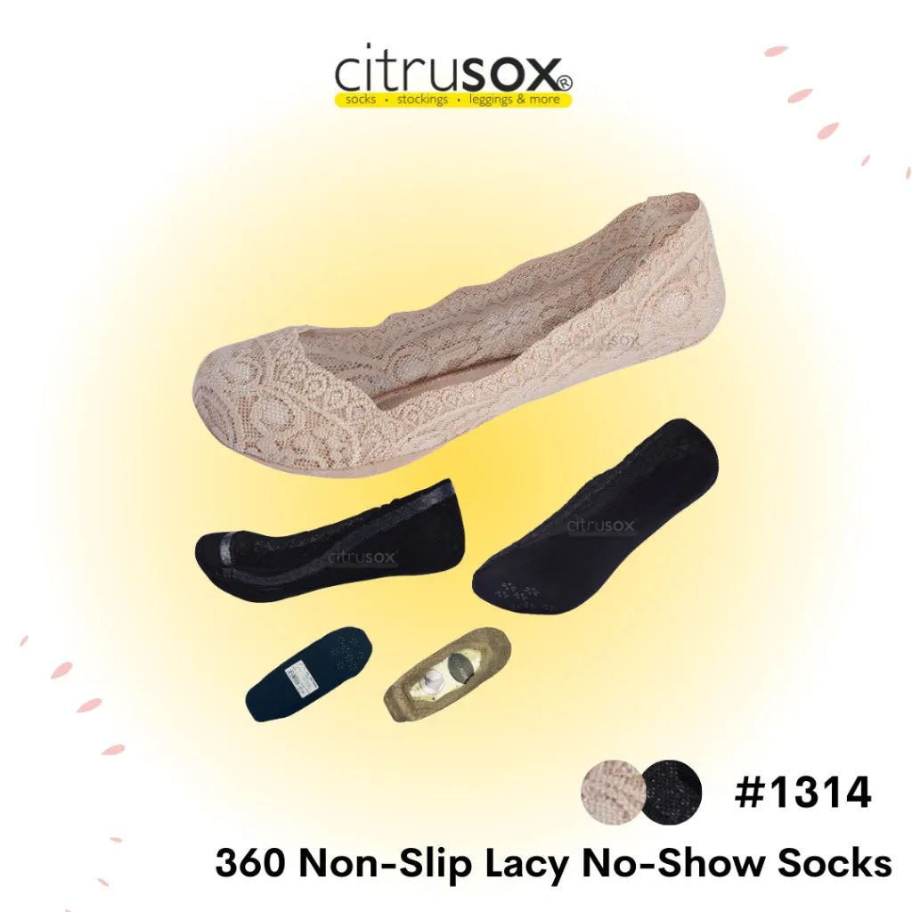 Full 360° Non-Slip Lacy No-Show Socks