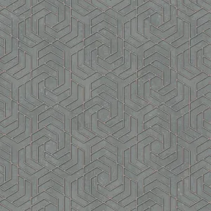 Galerie Hex Geometric Wallpaper Charcoal 32609