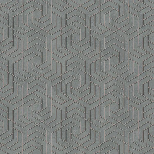 Galerie Hex Geometric Wallpaper Charcoal 32609