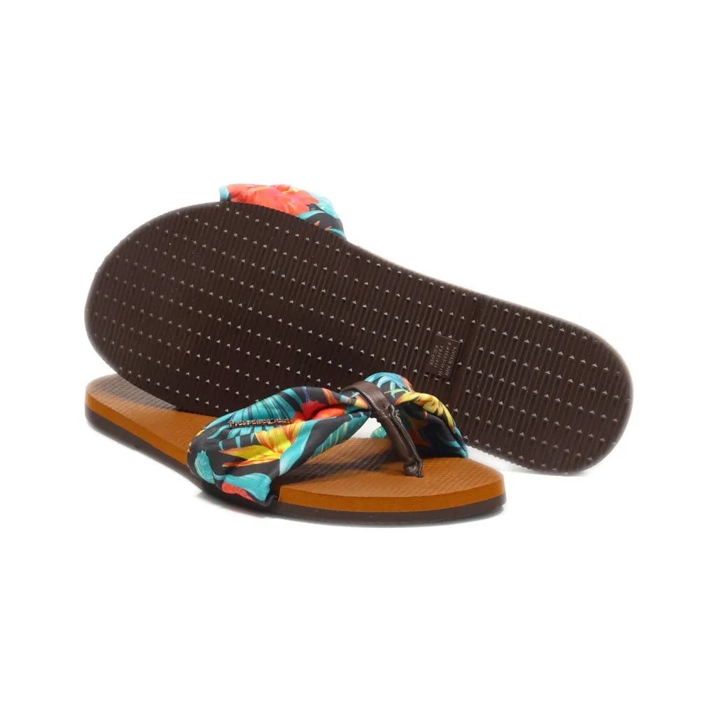 Havaianas Flip Flops Fabric Brown Colour For Women