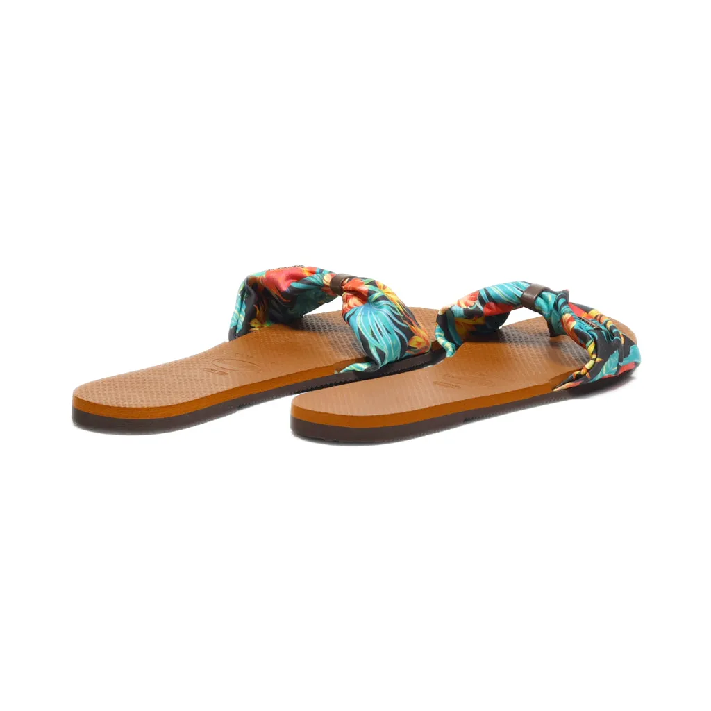 Havaianas Flip Flops Fabric Brown Colour For Women