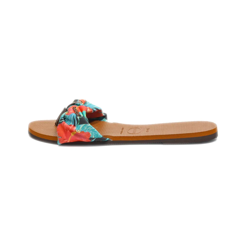 Havaianas Flip Flops Fabric Brown Colour For Women